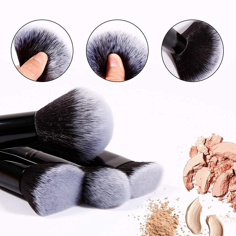 Makeup Brushes 15Pcs Premium Synthetic Kabuki Makeup Brush Set - DELEOUR