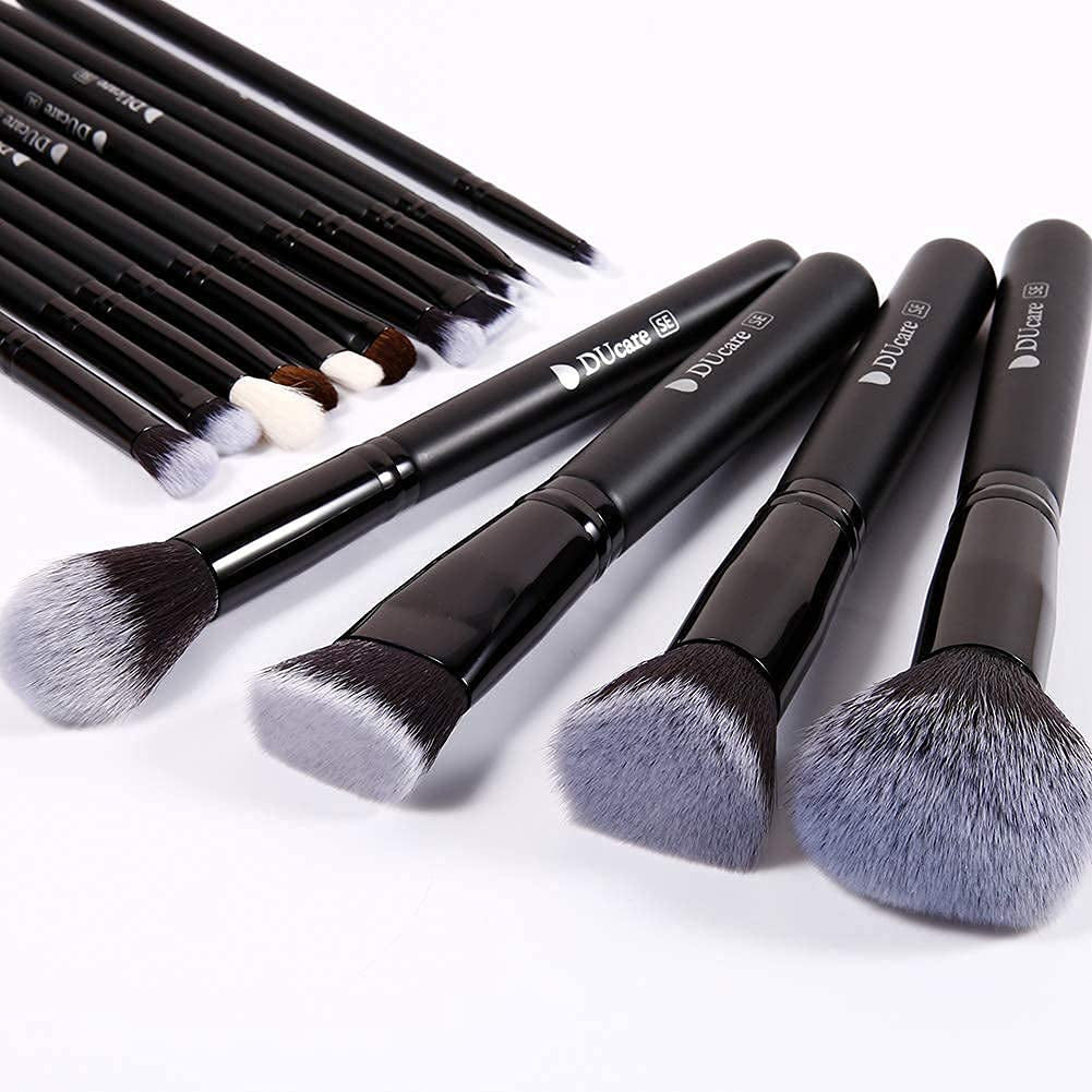 Makeup Brushes 15Pcs Premium Synthetic Kabuki Makeup Brush Set - DELEOUR
