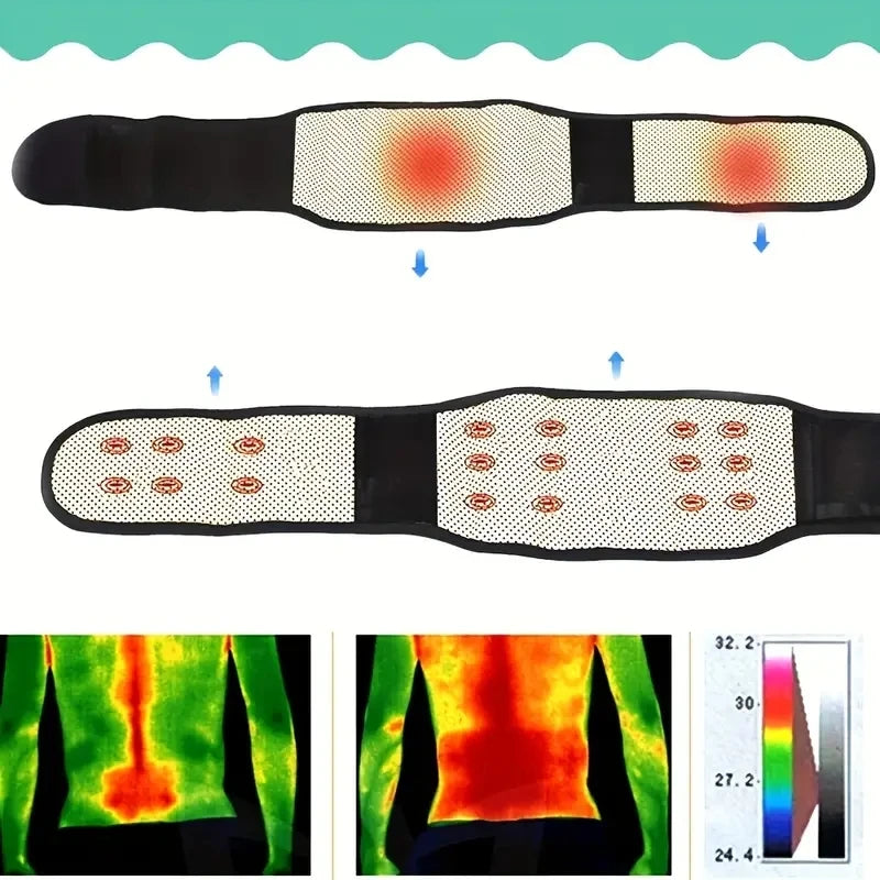 20-Magnet Self-Heating Magnetic Therapy Waist Belt - DELEOUR