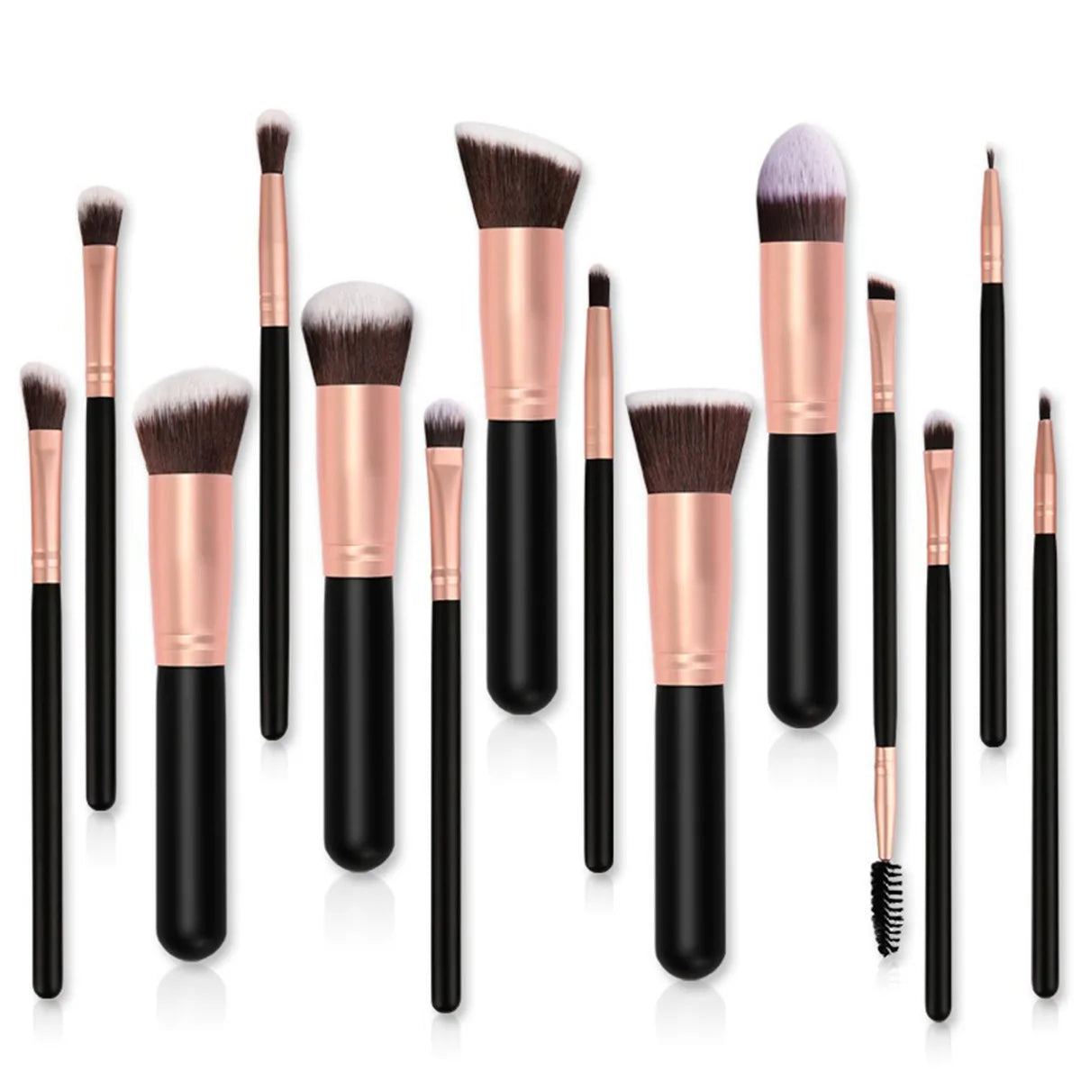 Makeup Brush Set – 14pcs with Soft Bristles & Bonus Sponge - DELEOUR