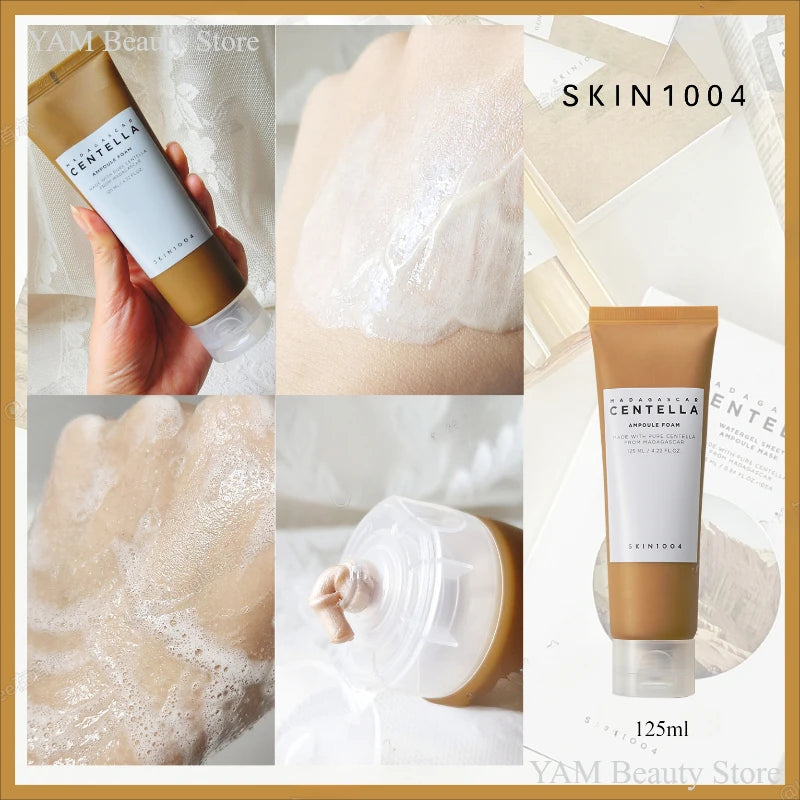 Skin Care Centella Ampoule Face Wash Foam Cleanser Facial Pore Control Makeup and Skincare Set - DELEOUR
