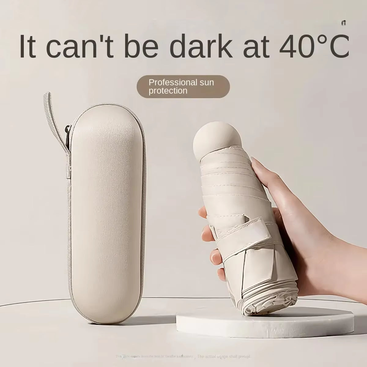 Mini Capsule Umbrella – Foldable, UV-Blocking, Dual-Use for Sun & Rain - DELEOUR