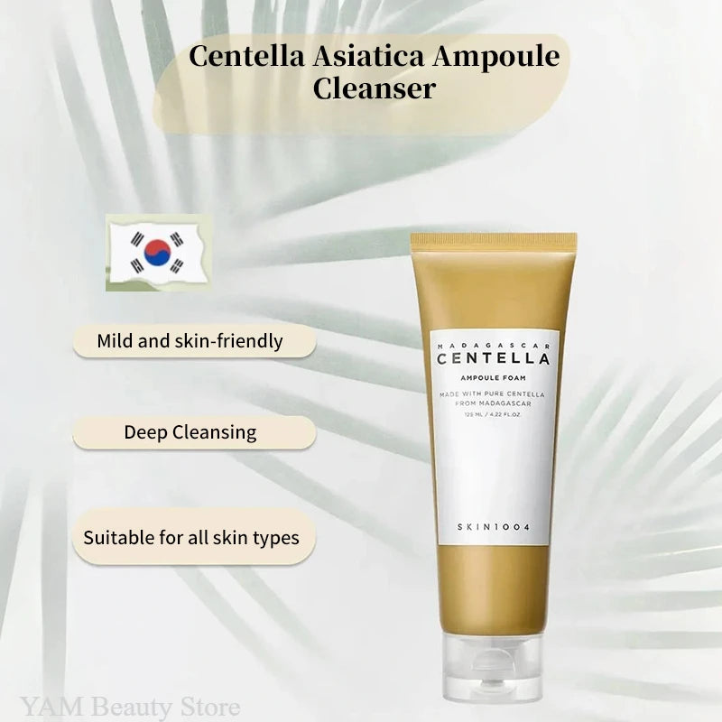Skin Care Centella Ampoule Face Wash Foam Cleanser Facial Pore Control Makeup and Skincare Set - DELEOUR