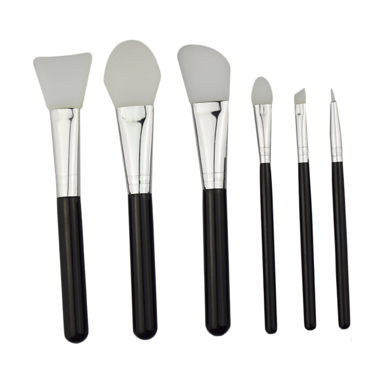 Makeup Brush Kit-6Pcs Set Blush Makeup Brushes Natural Fiber Bristles - DELEOUR