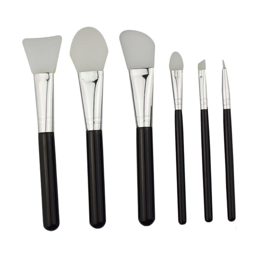 Makeup Brush Kit-6Pcs Set Blush Makeup Brushes Natural Fiber Bristles - DELEOUR