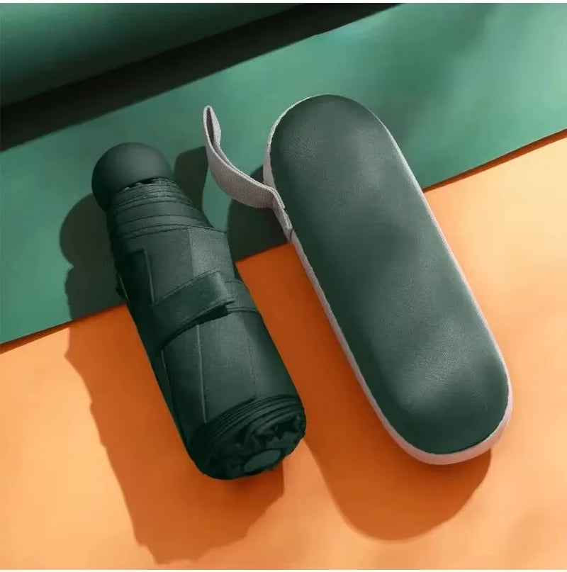 Mini Capsule Umbrella – Foldable, UV-Blocking, Dual-Use for Sun & Rain - DELEOUR