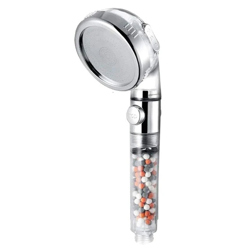 3-in-1 High-Pressure Handheld SPA Shower Head – Water-Saving Rainfall with Anion Filter - DELEOUR