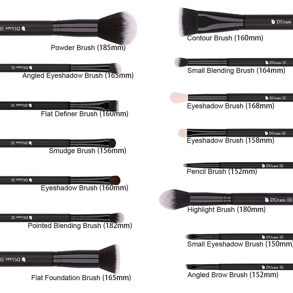 Makeup Brushes 15Pcs Premium Synthetic Kabuki Makeup Brush Set - DELEOUR