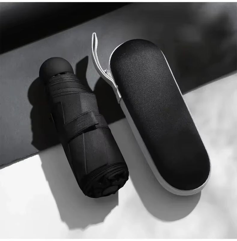 Mini Capsule Umbrella – Foldable, UV-Blocking, Dual-Use for Sun & Rain - DELEOUR