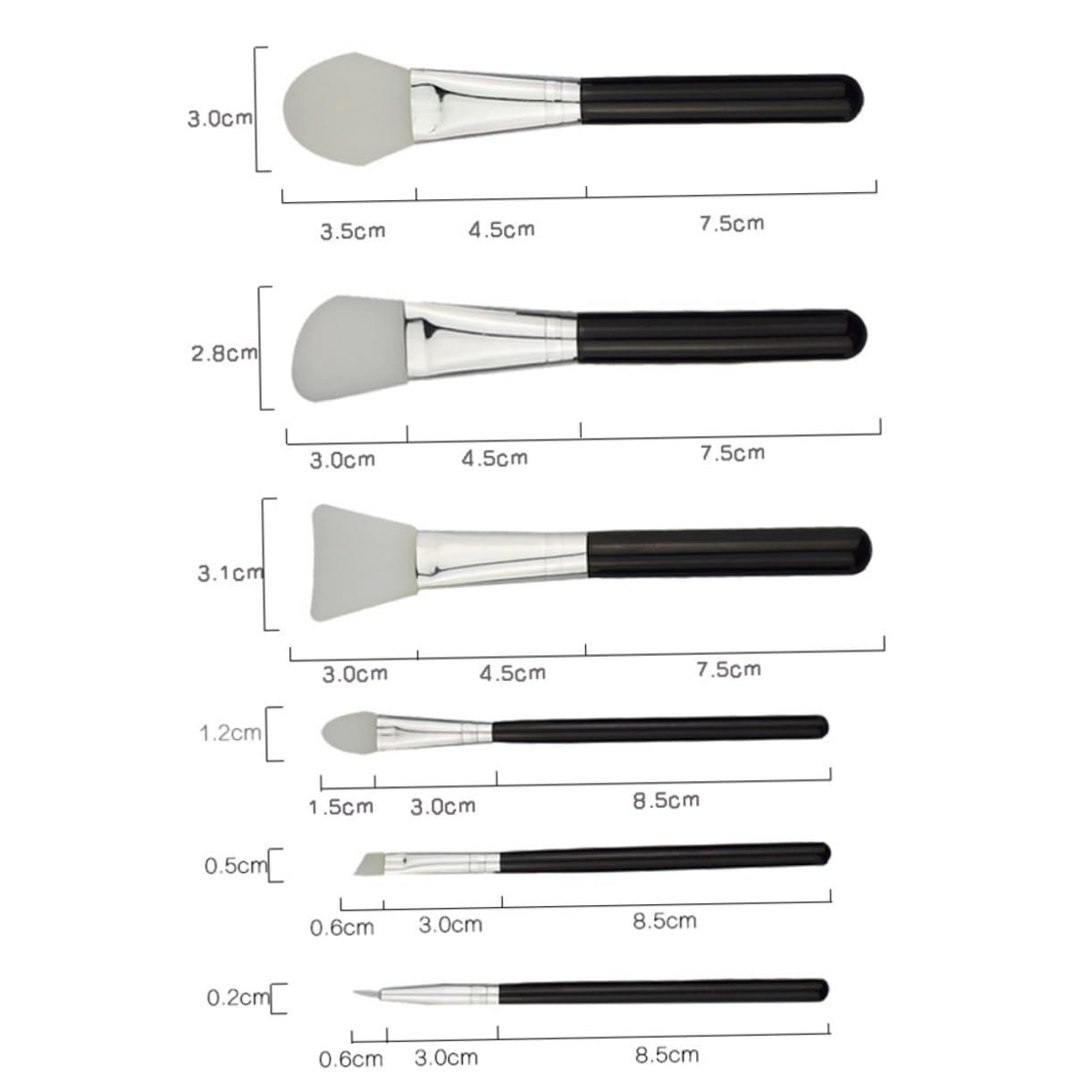 Makeup Brush Kit-6Pcs Set Blush Makeup Brushes Natural Fiber Bristles - DELEOUR