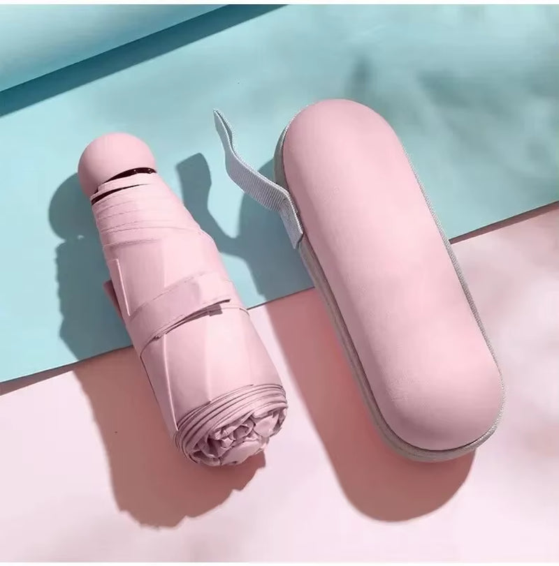 Mini Capsule Umbrella – Foldable, UV-Blocking, Dual-Use for Sun & Rain - DELEOUR