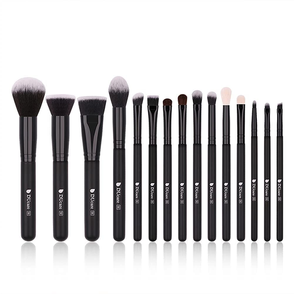 Makeup Brushes 15Pcs Premium Synthetic Kabuki Makeup Brush Set - DELEOUR