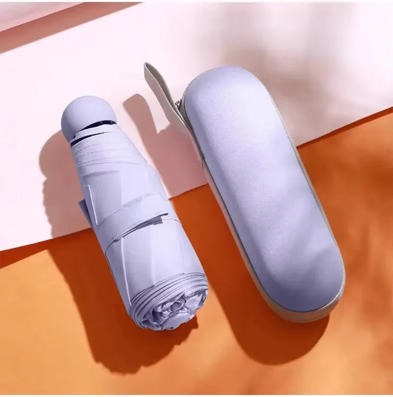 Mini Capsule Umbrella – Foldable, UV-Blocking, Dual-Use for Sun & Rain - DELEOUR