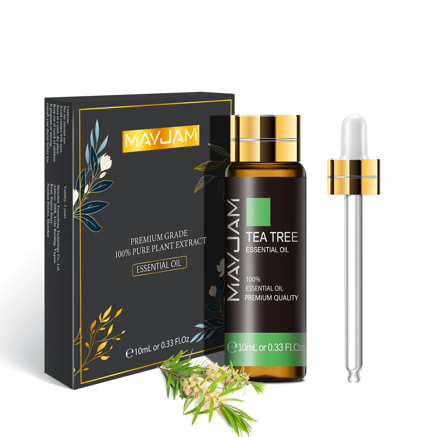 10ml Pure Plant Essential Oil – Mint, Lavender, Tea Tree, Rose, Vanilla, Sandalwood & Jasmine for Diffusers & Humidifiers - DELEOUR