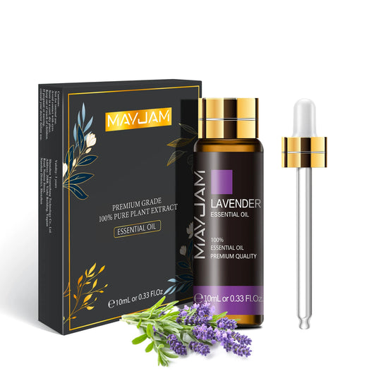 10ml Pure Plant Essential Oil – Mint, Lavender, Tea Tree, Rose, Vanilla, Sandalwood & Jasmine for Diffusers & Humidifiers - DELEOUR