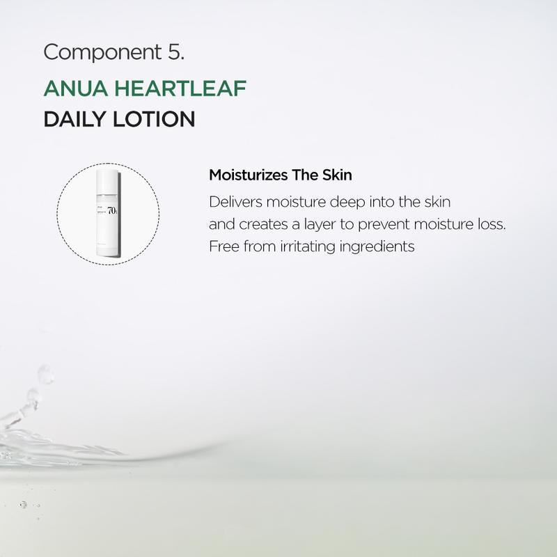 [Anua Official Shop] Korean Glass Skin Set (Daily Skincare Routine for Clear Skin) Cleanser + Foam + Toner + Serum + Moisturizer