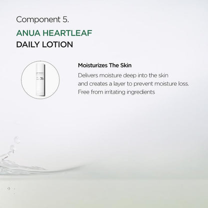 [Anua Official Shop] Korean Glass Skin Set (Daily Skincare Routine for Clear Skin) Cleanser + Foam + Toner + Serum + Moisturizer