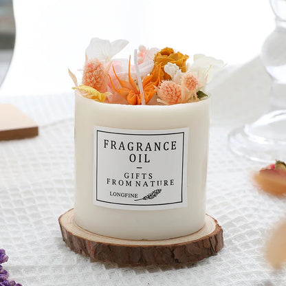 Elegant Scented Candles with Dried Flowers – Perfect for Home Decor or Romantic Weddings - DELEOUR