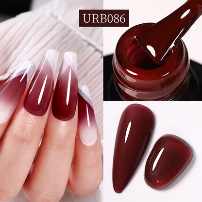 7ML Fiber Rubber Base Gel for Broken Nail Repaired Fiberglass Clear Quick Building UV Construction Gel Soak off Varnish