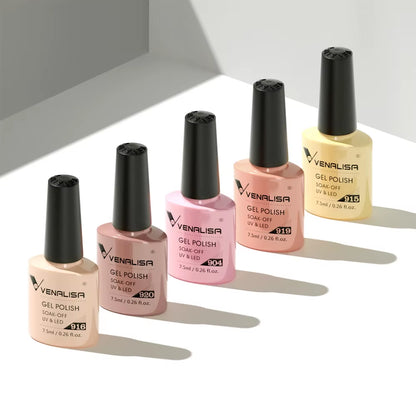 60-Color Nail Gel Polish – High-Quality, Odorless, Organic UV Soak-Off Gel Lacquer - DELEOUR