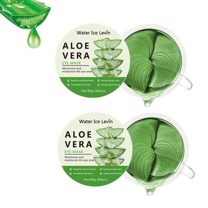 Aloe Vera Eye Patches – 60pcs for Dark Circles & Puffiness - DELEOUR