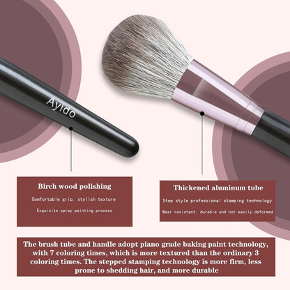 15Pcs Makeup Brushes Professional Makeup Brush Kabuki Foundation Blending Brush - DELEOUR