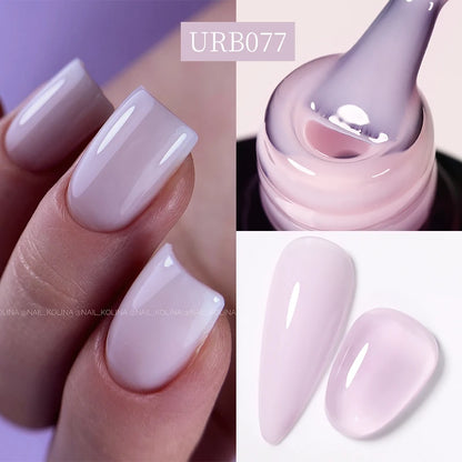 7ML Fiber Rubber Base Gel for Broken Nail Repaired Fiberglass Clear Quick Building UV Construction Gel Soak off Varnish