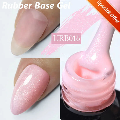 7ML Fiber Rubber Base Gel for Broken Nail Repaired Fiberglass Clear Quick Building UV Construction Gel Soak off Varnish