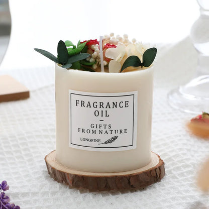 Elegant Scented Candles with Dried Flowers – Perfect for Home Decor or Romantic Weddings - DELEOUR