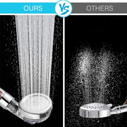 3-in-1 High-Pressure Handheld SPA Shower Head – Water-Saving Rainfall with Anion Filter - DELEOUR
