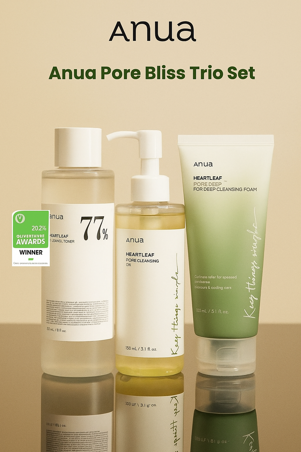 HEARTLEAF GLOW SKINCARE KIT - DELEOUR