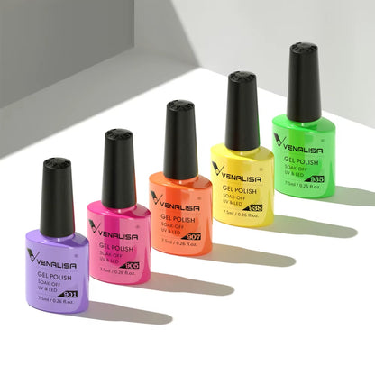 60-Color Nail Gel Polish – High-Quality, Odorless, Organic UV Soak-Off Gel Lacquer - DELEOUR