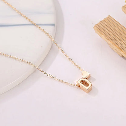 Dainty Gold Initial Heart Choker Necklace – Elegant Pendant Jewelry Gift for Women - DELEOUR
