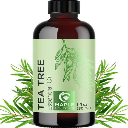 100% Pure Tea Tree Essential Oil – Premium Quality for Skin and Scalp Care, Aromatherapy, and Natural Cleaning Solutions - DELEOUR